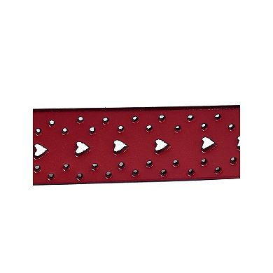 Women Carved Multi-hole Hollow Alloy Pin Buckle Leather Belt