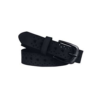 Women Carved Multi-hole Hollow Alloy Pin Buckle Leather Belt