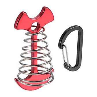 Aluminum Alloy Spring Tent Stake Deck Peg With Black Clip, 6 Set
