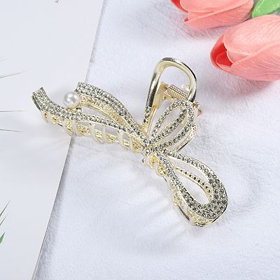 Hair Clip Classic Rhinestone Bow Tie Hair Clip Hair  display picture 2