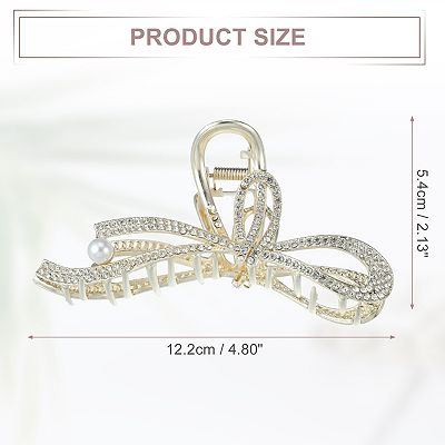 Hair Clip Classic Rhinestone Bow Tie Hair Clip Hair  display picture 2