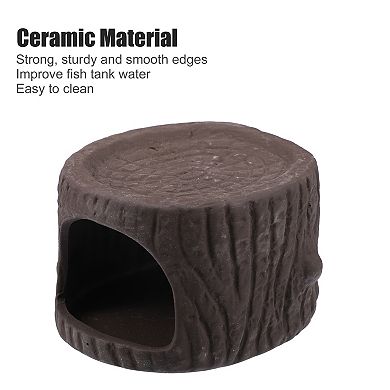 Fish Tank Decoration Stone For Aquatic Pets To Breed Rest Brown 3.90"x3.15"x2.36"