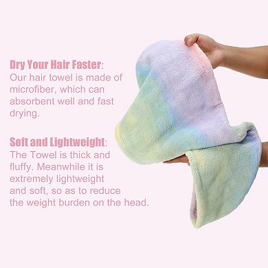 Hair Drying Towel Dry Cap Shower Cap For After Bath Drying Hair Microfiber Assorted Color