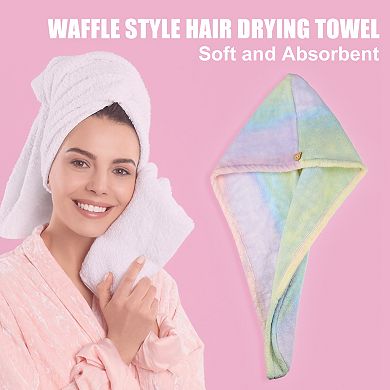 Hair Drying Towel Dry Cap Shower Cap For After Bath Drying Hair Microfiber Assorted Color