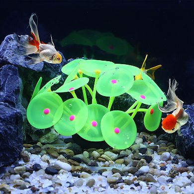 Aquarium Simulation Coral Aquatic Plant Fluorescent Glow Fish Tank Landscape Decoration