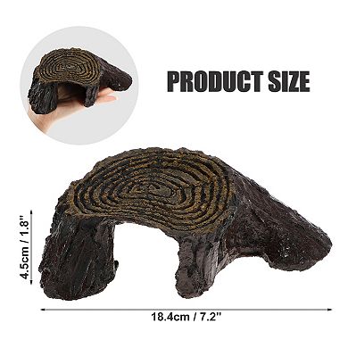 Turtle Basking Platform Resin Tortoise Rock Aquarium Ornament 7.2"x4.4"x1.8" Brown