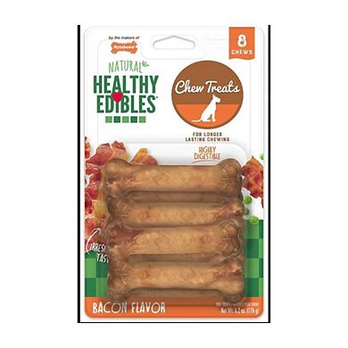 Nylabone Healthy Edibles Dog Chews - Bacon Flavor- 8 Chews