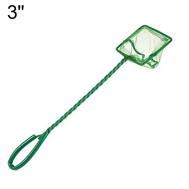 3pcs Aquarium Fish Net Aquarium Fish Tank Accessories Small Fish Fine Net Green 7.3x6.5cm