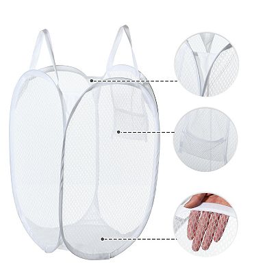 1 Pcs 40l Folding Laundry Basket Durable Folding Laundry Hamper For Bathroom 18.90"x11.81"