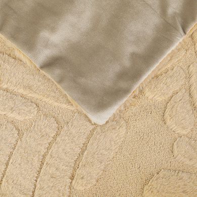 1pc Basho Leaf Pattern Cushion Covers Solid Fluffy Plush Pillowcase