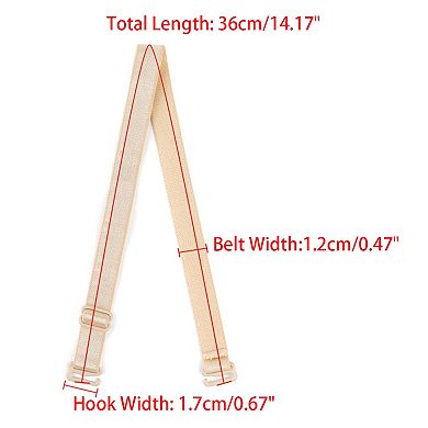 3 Pairs Stretchable Shoulder Bra Straps Adjustable Elastic Straps for Women