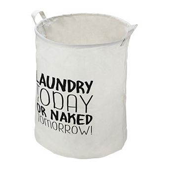 1 pc 60l Foldable Cylindrical Laundry Basket For Laundry Room Black Today 19.69"x15.75"