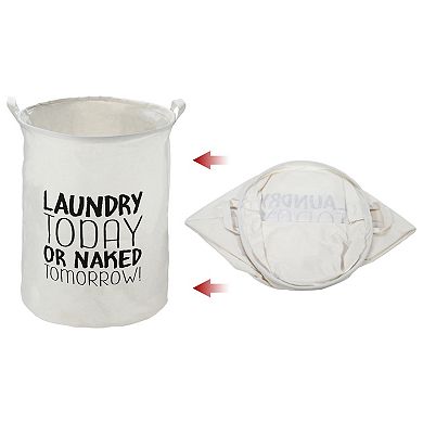 1 Pcs 60l Foldable Cylindrical Laundry Basket For Laundry Room Black Today 19.69"x15.75"