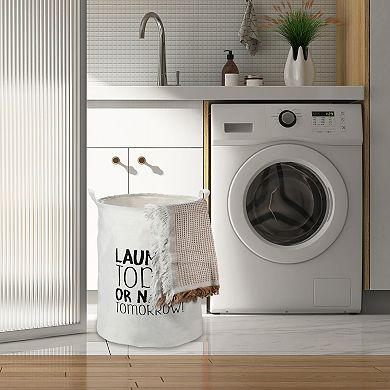 1 Pcs 60l Foldable Cylindrical Laundry Basket For Laundry Room Black Today 19.69"x15.75"