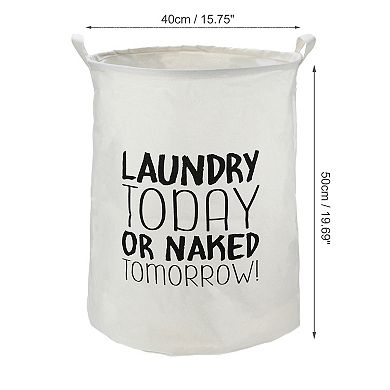 1 Pcs 60l Foldable Cylindrical Laundry Basket For Laundry Room Black Today 19.69"x15.75"