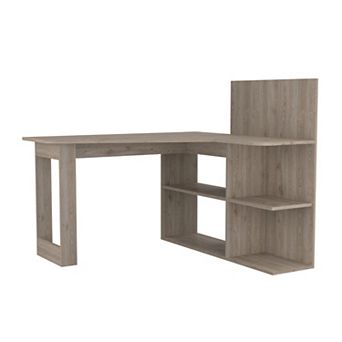 Fresno Writing Computer Desk, Four Shelves