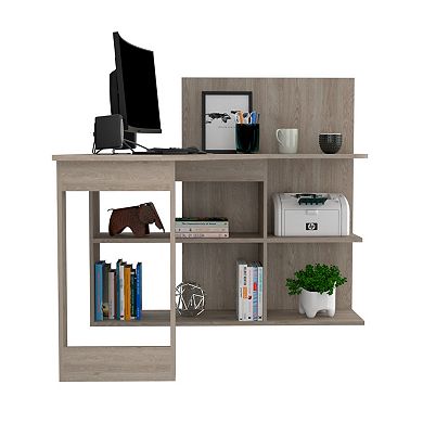 Fresno Writing Computer Desk, Four Shelves