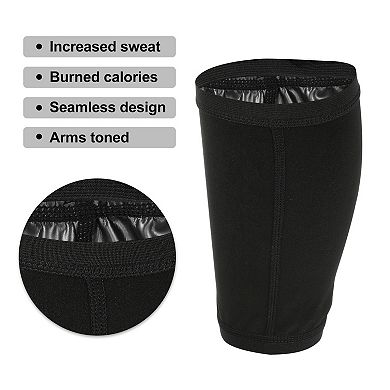 1 Pair Arm Slimming Sleeves Arm Shapers Light Weight Polyester Black Silver Tone 4xl/5xl Size