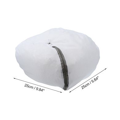 1 Pcs Thickened Mesh Laundry Bag Laundry Hamper For Bathroom White 9.84"x9.84"