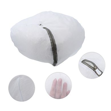 1 Pcs Thickened Mesh Laundry Bag Laundry Hamper For Bathroom White 9.84"x9.84"