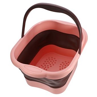 Collapsible Foot Bath 15l/4 Gallons Feet Soaking Tub Foot Soaking Bath Basin Foot Soak Pink