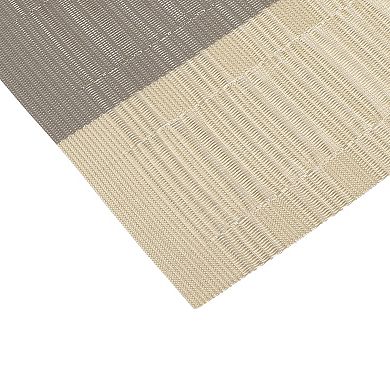 Set of 6 Placemats Washable Dark Gradient Durable PVC Table Mats Set