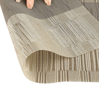 Set of 6 Placemats Washable Dark Gradient Durable PVC Table Mats Set