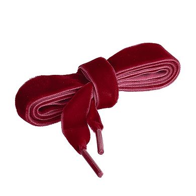 1 Pair Flat Velvet Shoelaces 0.6" Width Ribbon Shoe Laces Strings for Shoes Boots 140cm/55.12"