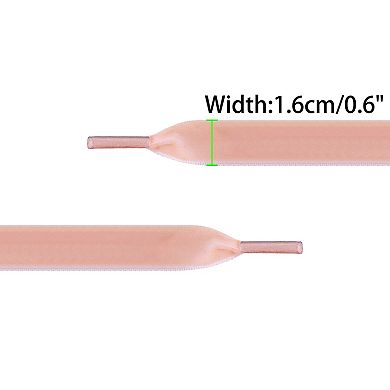 1 Pair Flat Velvet Shoelaces 0.6" Width Ribbon Shoe Laces Strings for Shoes Boots 140cm/55.12"