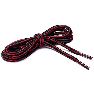 3 Pairs Round Rope Dual Colored Striped Boot Shoelace for Sneakers 35.43"