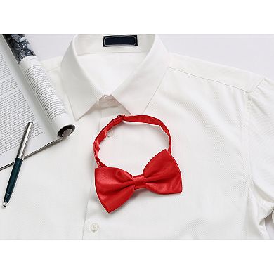 Pre-tied Solid Adjustable Bowtie Classic Tuxedo Wedding Bow Ties For Men