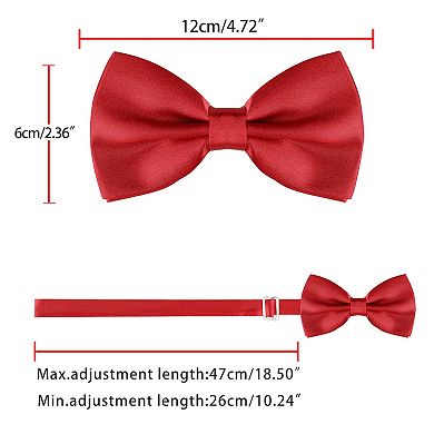 Pre-tied Solid Adjustable Bowtie Classic Tuxedo Wedding Bow Ties For Men