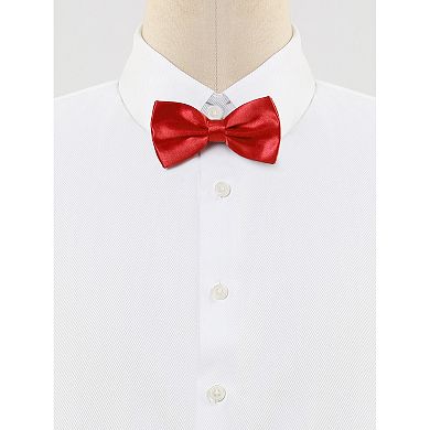 Pre-tied Solid Adjustable Bowtie Classic Tuxedo Wedding Bow Ties For Men