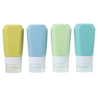 4 pc Silicone Travel Bottle For Toiletries 3 Oz Leak Proof Toiletry Bottle Travel Container 3.94"