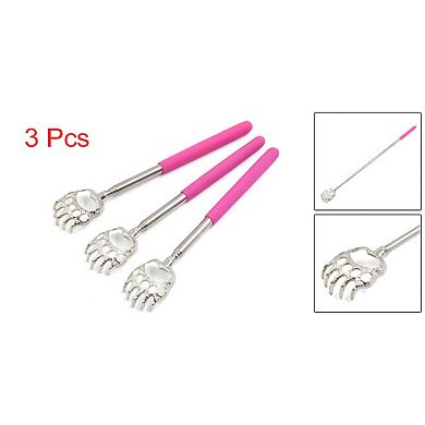 3pcs Portable Household Extendable Bear Claw Shape Back Itch Relief Scratcher Tools