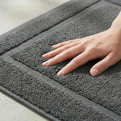 1Pcs Towel Cotton Banded Bath Mat Reversible Soft Plush Absorbent Bath Rug Bathtub Mat 16" x 24"