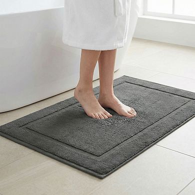 1Pcs Towel Cotton Banded Bath Mat Reversible Soft Plush Absorbent Bath Rug Bathtub Mat 16" x 24"