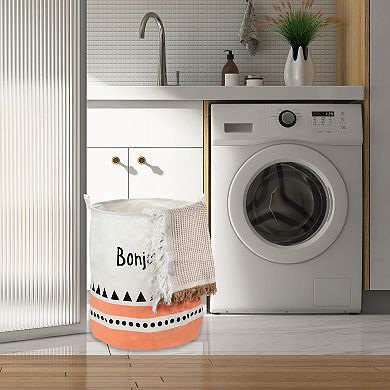 1 Pcs 60l Foldable Cylindrical Laundry Basket For Laundry Room Black Bohjour 19.69"x15.75"
