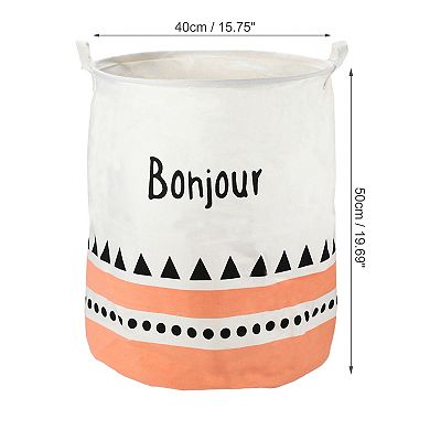 1 Pcs 60l Foldable Cylindrical Laundry Basket For Laundry Room Black Bohjour 19.69"x15.75"