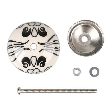 6pcs Hand Painted Ceramic Door Knobs Cabinet Drawer Wardrobe Pull Handles