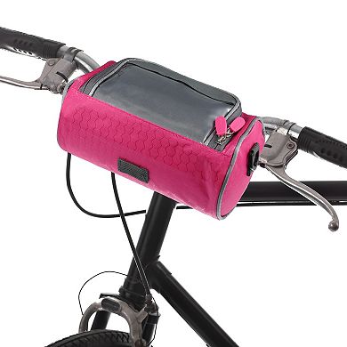 Bike Handlebar Bag With Touch Screen Phone Holder Front Storage Bag For Road Mountain Bike