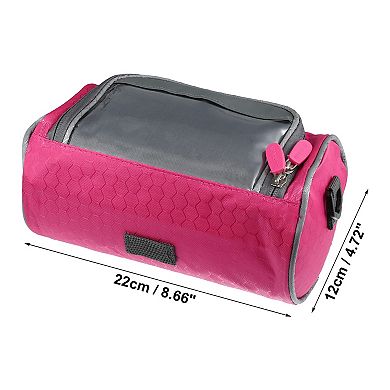 Bike Handlebar Bag With Touch Screen Phone Holder Front Storage Bag For Road Mountain Bike