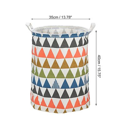 1 Pcs 40l Foldable Cylindrical Laundry Basket For Laundry Room Assorted Color Triangle