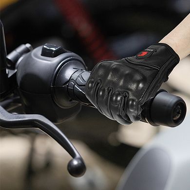 Riding Gloves Motorcycle Gloves Touchscreen Gloves For Men For Cycling Driving Leather Black Xl
