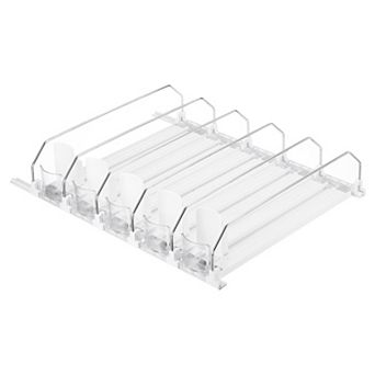 5 pc Soda Can Organizer For Refrigerator, Width Adjustable Drink Dispenser Beverage Pusher