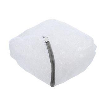 1 pc Folding Thickened Mesh Laundry Bag For Laundry Room White 9.84"x9.84"