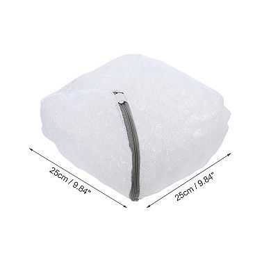 1 Pcs Folding Thickened Mesh Laundry Bag For Laundry Room White 9.84"x9.84"