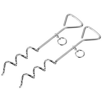 16.1 Inch Stainless Steel Heavy Load Ground Peg Spiral Tent Stake