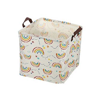 1 pc 30l Foldable Square Laundry Basket For Laundry Room Assorted Color Rainbow