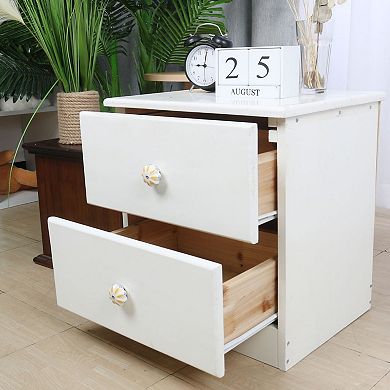 6pcs Gazania Pattern Hand Painted Ceramic Door Knobs Cabinet Drawer Pull Handles